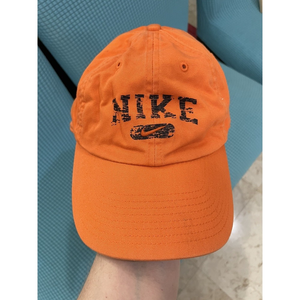 Nike Cap Hat Men's Logo Swoosh Orange Strapback OSFA